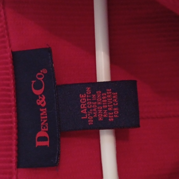 Denim and Co. Corduroy jacket ranch coat women's size large Red - Picture 3 of 6
